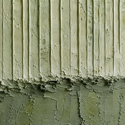 Sage Green Textured Plaster Art, Minimalist Vertical Abstract Painting, Organic Relief Canvas