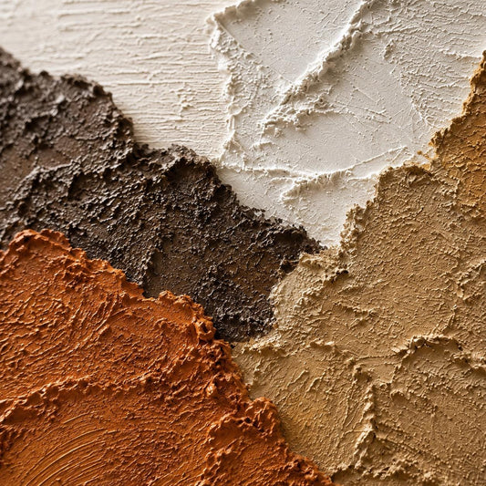 Textured Abstract Landscape Painting, Earth Tone Canvas Art, Modern Neutral Wall Decor, Handmade Impasto Artwork