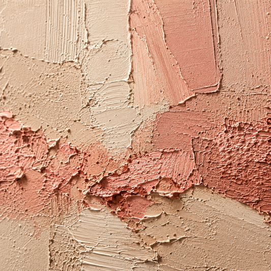 Blush Pink Textured Abstract Painting, Neutral Plaster Wall Art, Modern Minimalist Canvas, Japandi Luxury Decor
