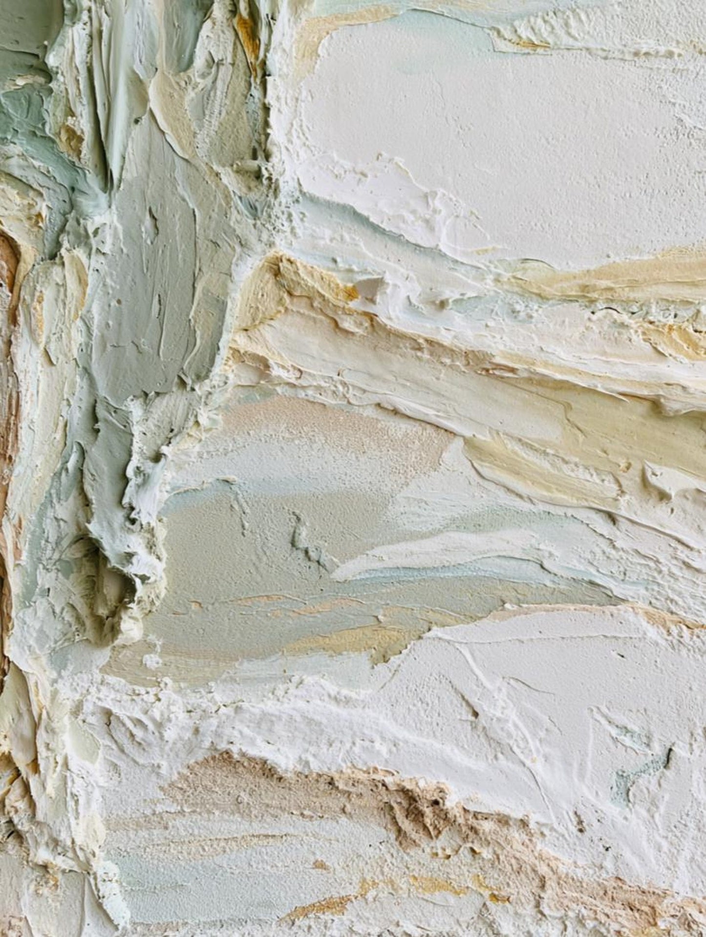 Coastal Textured Wall Art, Ocean Inspired Abstract Canvas Painting, Neutral Beach Plaster Artwork, Modern Coastal Wall Decor, Impasto Canvas