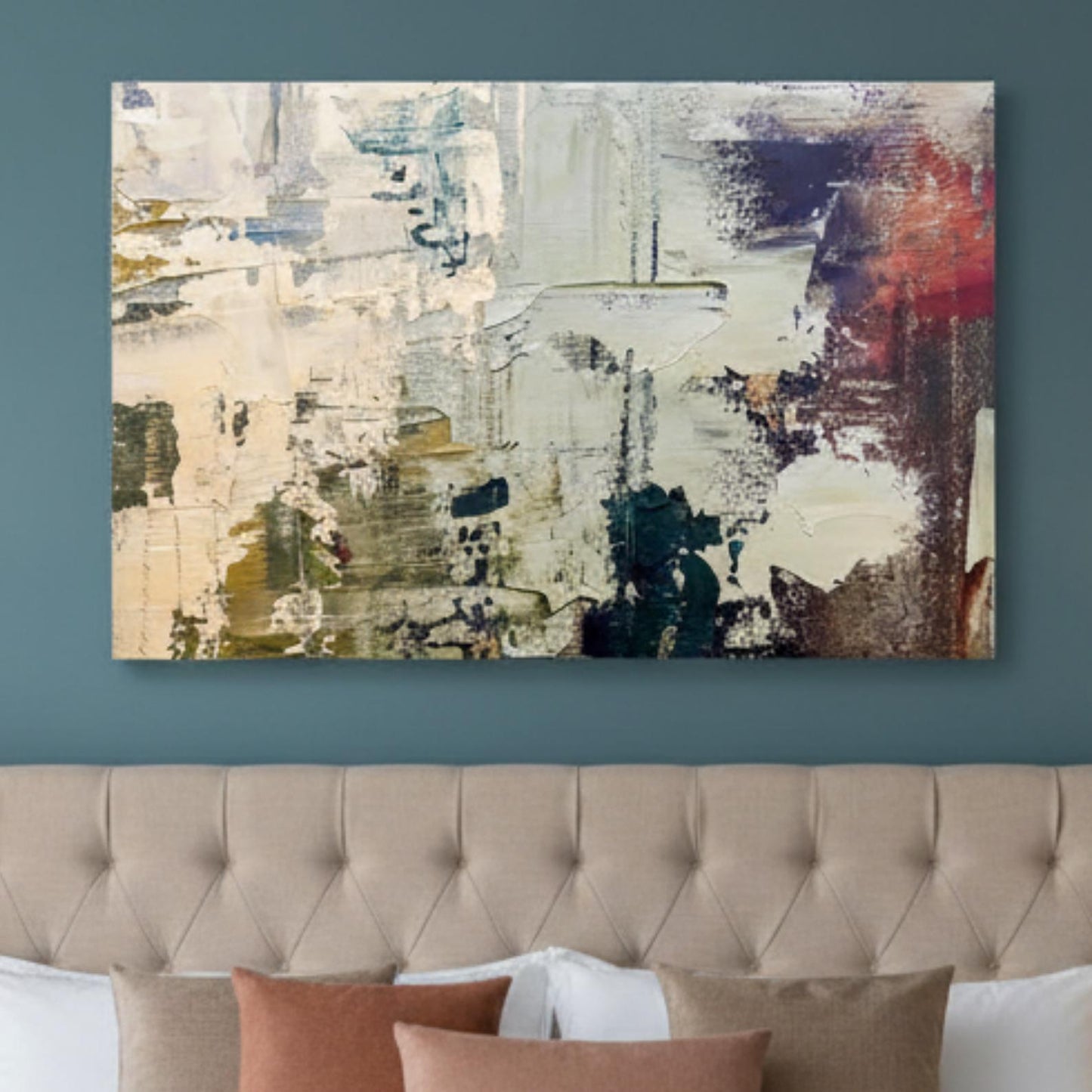 Neutral Abstract Painting, Textured Minimalist Wall Art, Modern Contemporary Canvas for Home Decor