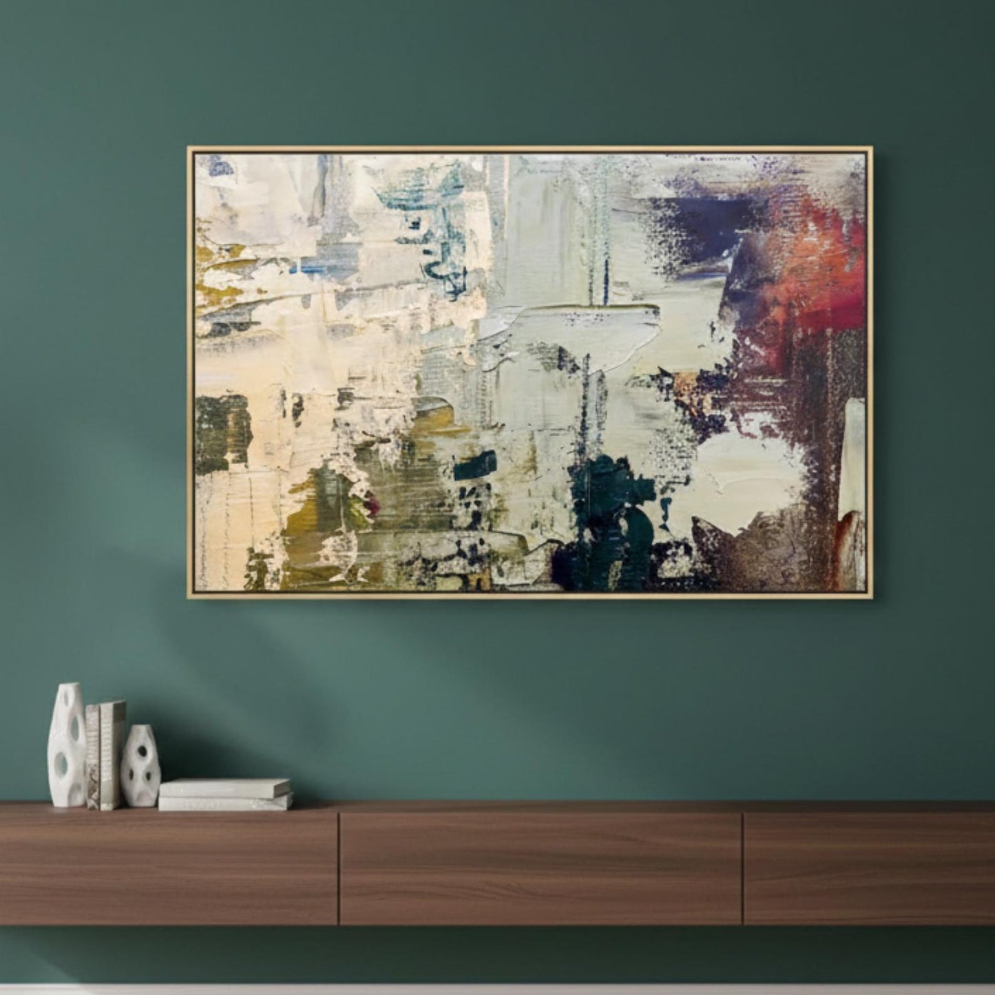 Neutral Abstract Painting, Textured Minimalist Wall Art, Modern Contemporary Canvas for Home Decor