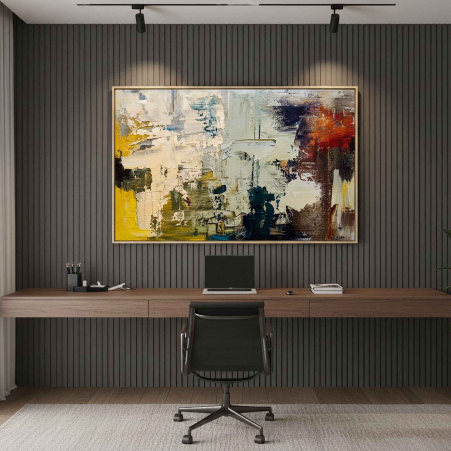 Neutral Abstract Painting, Textured Minimalist Wall Art, Modern Contemporary Canvas for Home Decor