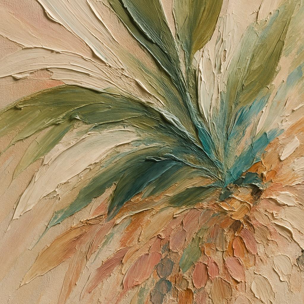 Neutral Abstract Floral Painting, Beige Textured Wall Art, Luxury Impasto Canvas, Organic Modern Artwork, Contemporary Botanical Decor