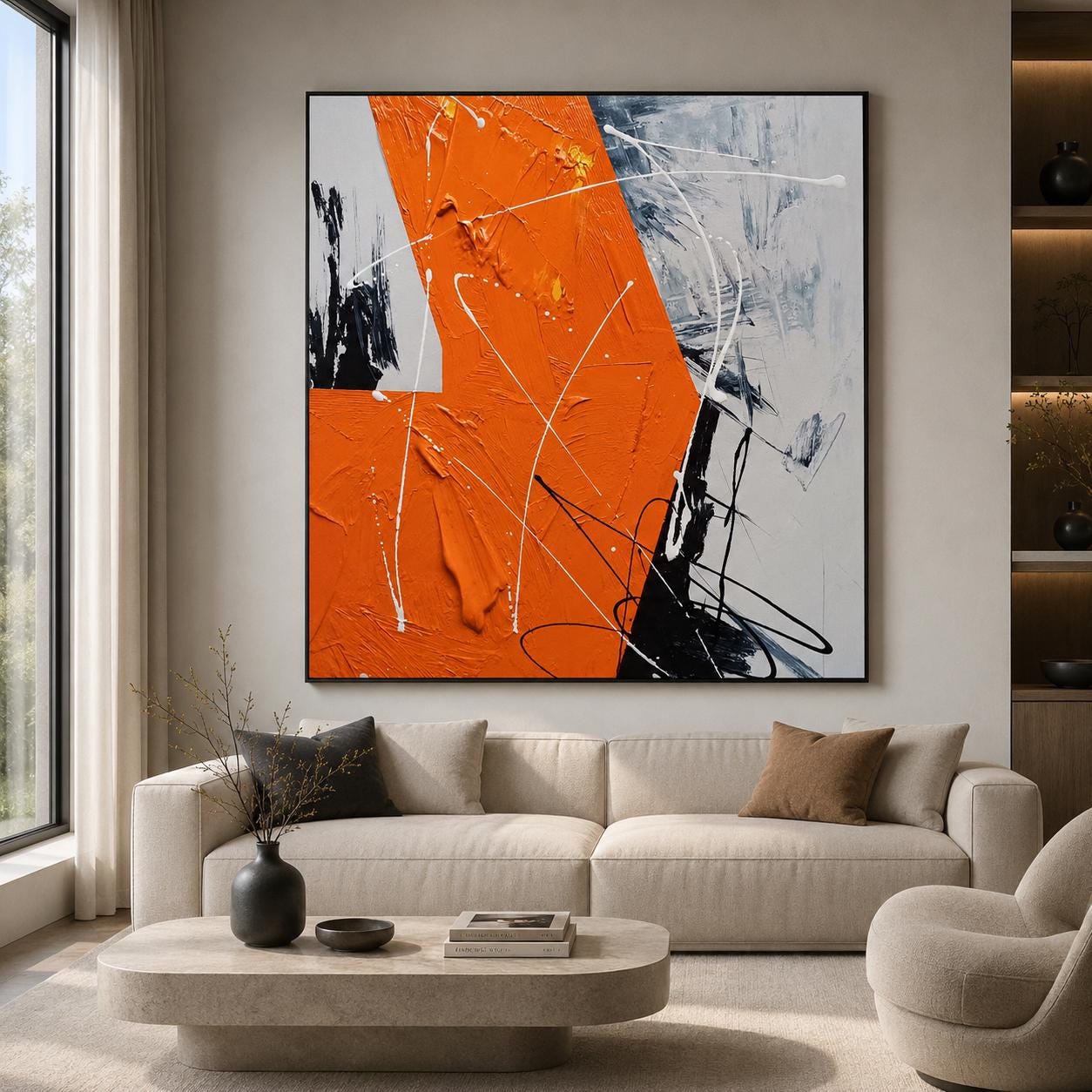 Oversized Textured Abstract Painting | Extra Large Canvas Wall Art | Modern Home Decor Statement Piece