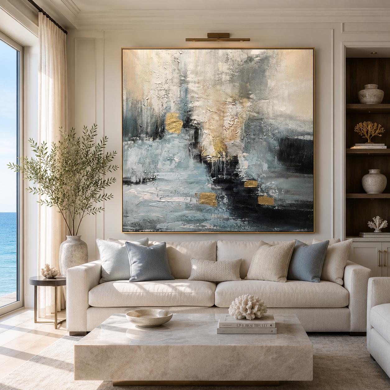 Extra Large Textured Abstract Painting Original Modern Canvas Wall Art Handmade Heavy Impasto Home Decor Statement Piece