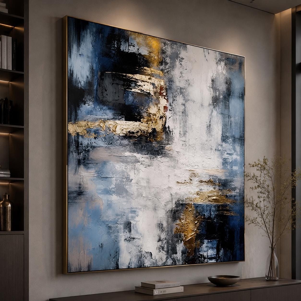 Extra Large Textured Abstract Painting: Impasto Canvas Wall Art