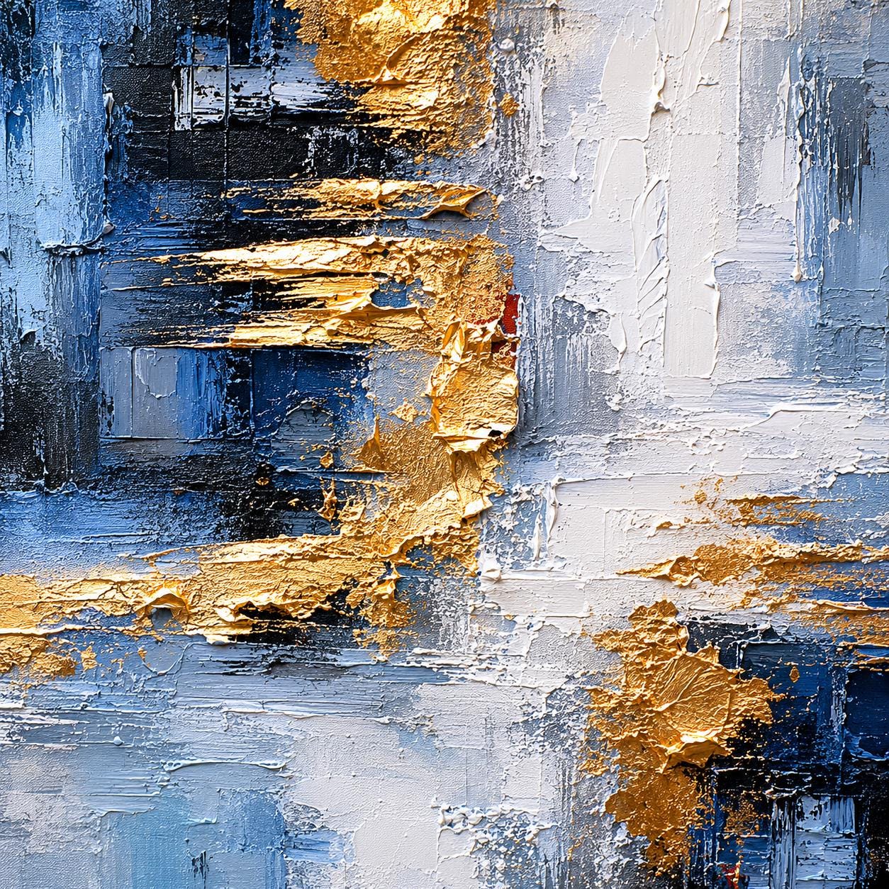 Extra Large Textured Abstract Painting: Impasto Canvas Wall Art