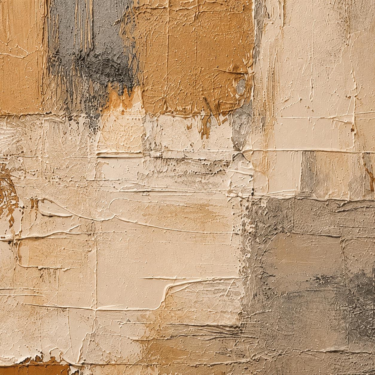 Textured Abstract Painting, Beige Brown Earth Tone Canvas, Minimalist Contemporary Artwork