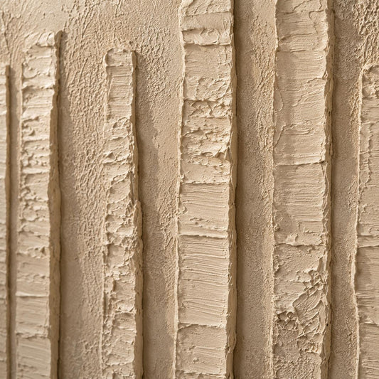 Minimalist Textured Neutral Painting, Beige Relief Wall Art, Modern Monochrome Canvas, Sculptural Abstract Artwork