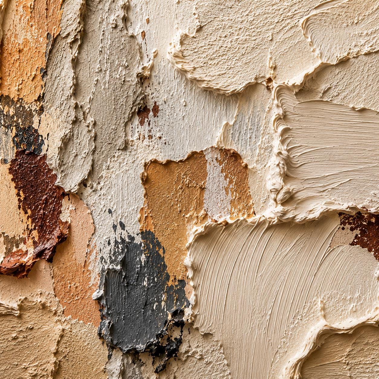 Textured Abstract Painting, Neutral Earth Tones, Modern Minimalist Wall Decor