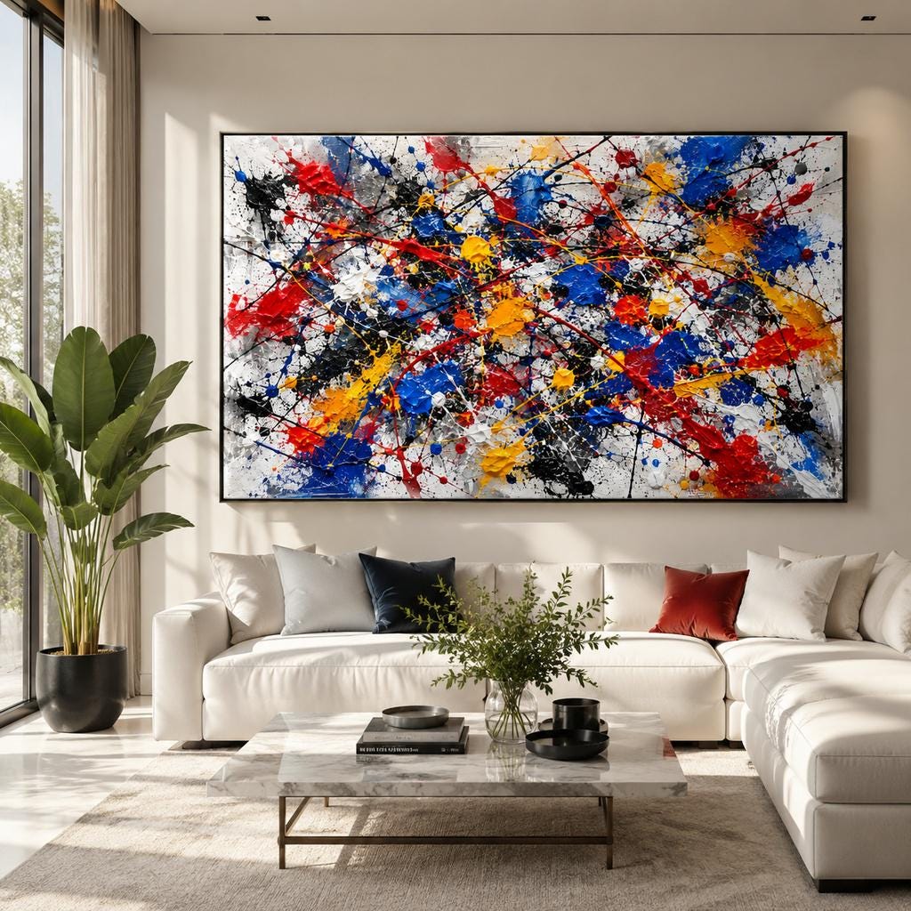 Textured Abstract Painting Original, Large Canvas Wall Art, Modern Neutral Tones Hand Painted Home Decor