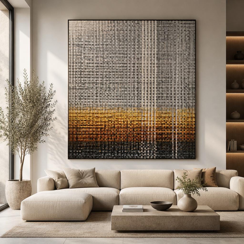Large Textured Abstract Painting, Canvas Wall Art, Modern Living Room, Bedroom Oversized Decor Original