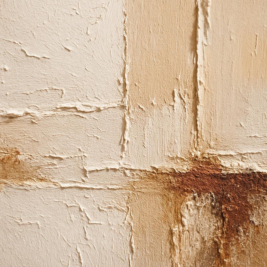 Handmade Textured Abstract Painting, Earthy Beige Living Room Wall Art