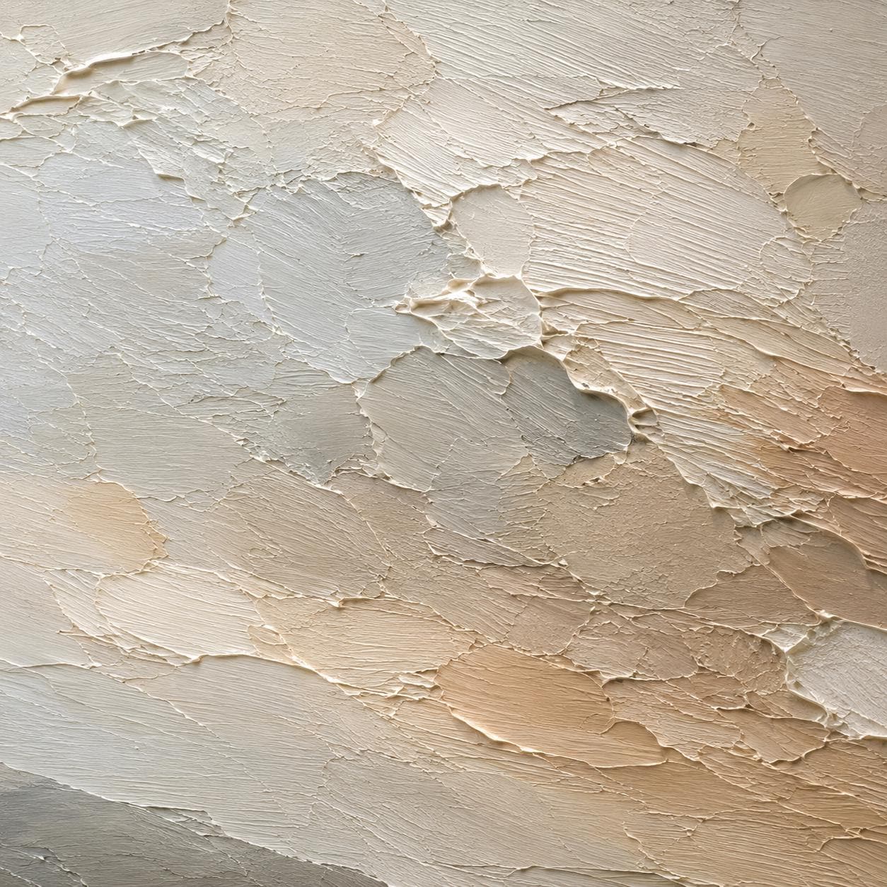 Textured Impressionist Landscape Painting, Warm Ochre Wall Art, Farmhouse Canvas Home Decor